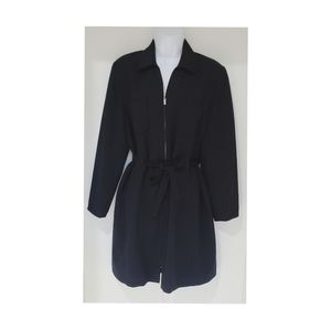 Anna Taylor Petite Black Belted Long Sleeve Dress Size 12p